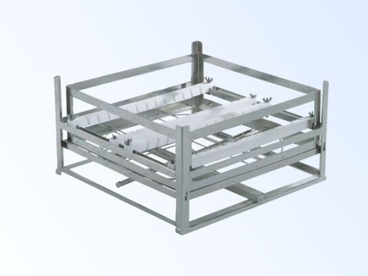 Stainless steel rack with Teflon rods