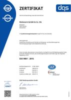 Zertifikat Qualitätsmanagementsystems 2015