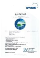 Zertifikat nach §62 AwSV über die Anerkennung als WHG-Fachbetrieb